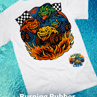 MAWG Crew “Burning Rubber” Monster Truck Kids Shirt