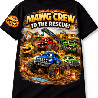 MAWG Crew Monster Truck Kids Shirt – To The Rescue Construction Tee