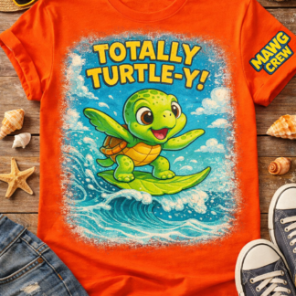 Totally Turtle-Y Kids Surf Shirt 🐢 | Funny Summer Beach Tee for Boys & Girls | MAWG Crew Toddler & Youth Shirt
