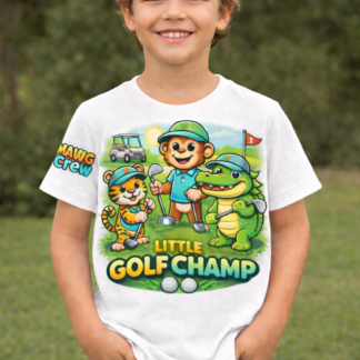 Little Golf Champ Kids Shirt – Cute Animal Golf Tee for Toddlers & Kids | MAWG Crew